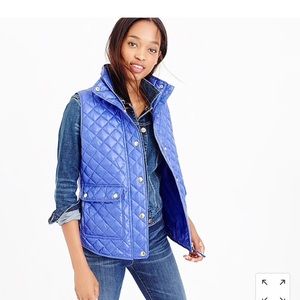 J. Crew Shiny quilted field puffer vest